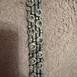 Henri Bendel Silver Crystal Bracelet magnetic closure